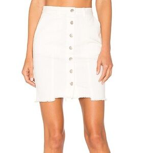 J.O.A. Cream Button-Front Skirt